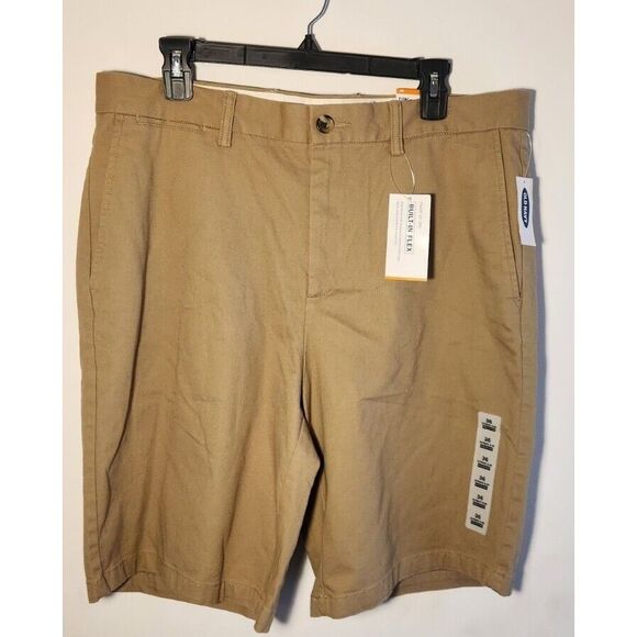 Old Navy Other - New Old Navy Shorts Mens 36 Ultimate Slim Built In Flex Khaki Chino Flat Front